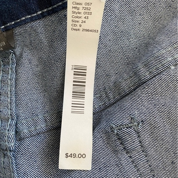 Avenue Plus Size Skinny Dark Wash Denim Jeans NWT Size 24P - Picture 5 of 6